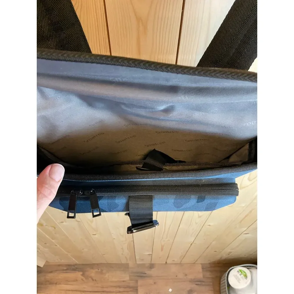 Smatree Hard-Shell Laptop Backpack, Blue Camo - About 11x15x2 inches